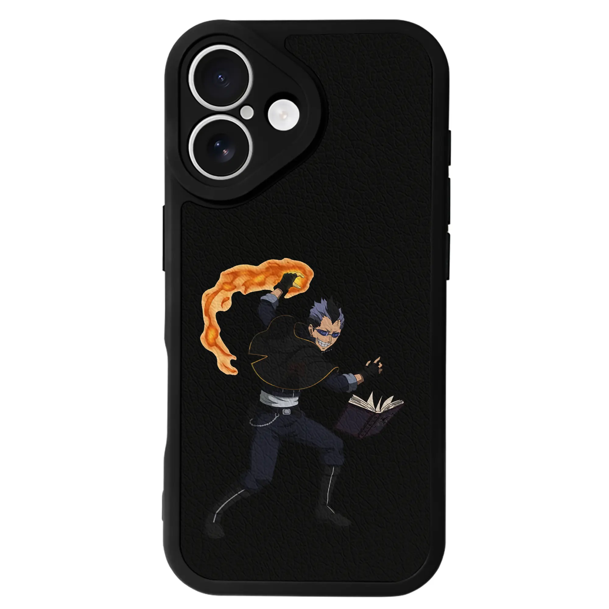 ブラッククローバー グッズ マグナ・スウィング - IPhone 16シリーズ対応 ・ シリコンスマホケース ・ レザー調 ・ 高精度フィット ・ 耐衝撃 ・ ワイヤレス充電対応 ・ 精密カット